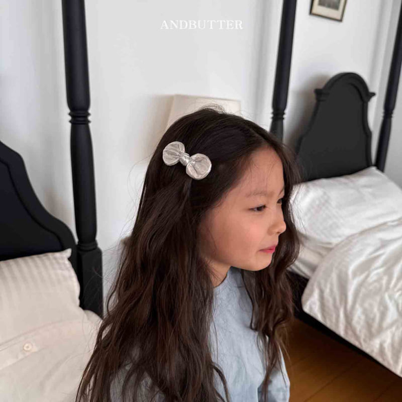 Andbutter - Korean Children Fashion - #prettylittlegirls - Denim Ribbon Pin - 12