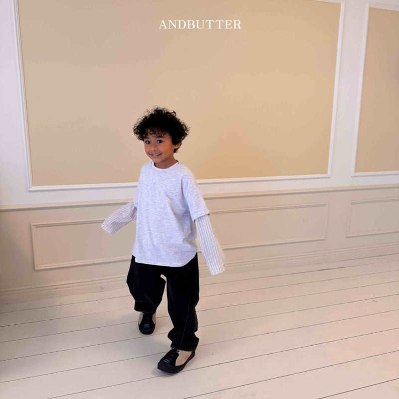 Andbutter - Korean Children Fashion - #stylishchildhood - Curve Denim Pants - 5