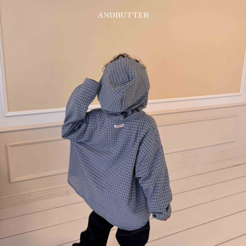 Andbutter - Korean Children Fashion - #stylishchildhood - Hood Check Shirt - 2
