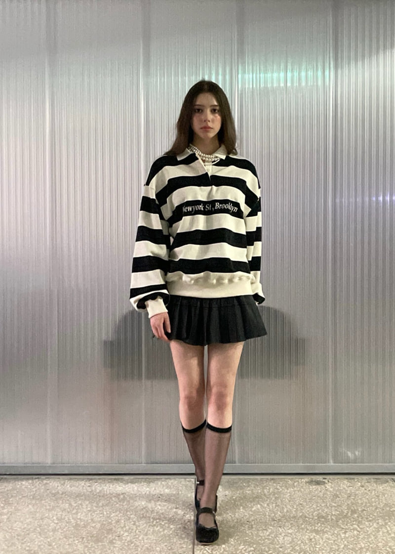 Another Avenue - Korean Women Fashion - #momslook - Brooklyn Embroidery Sweatshirts - 8