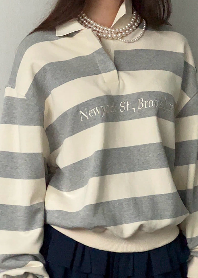 Another Avenue - Korean Women Fashion - #womensfashion - Brooklyn Embroidery Sweatshirts - 9