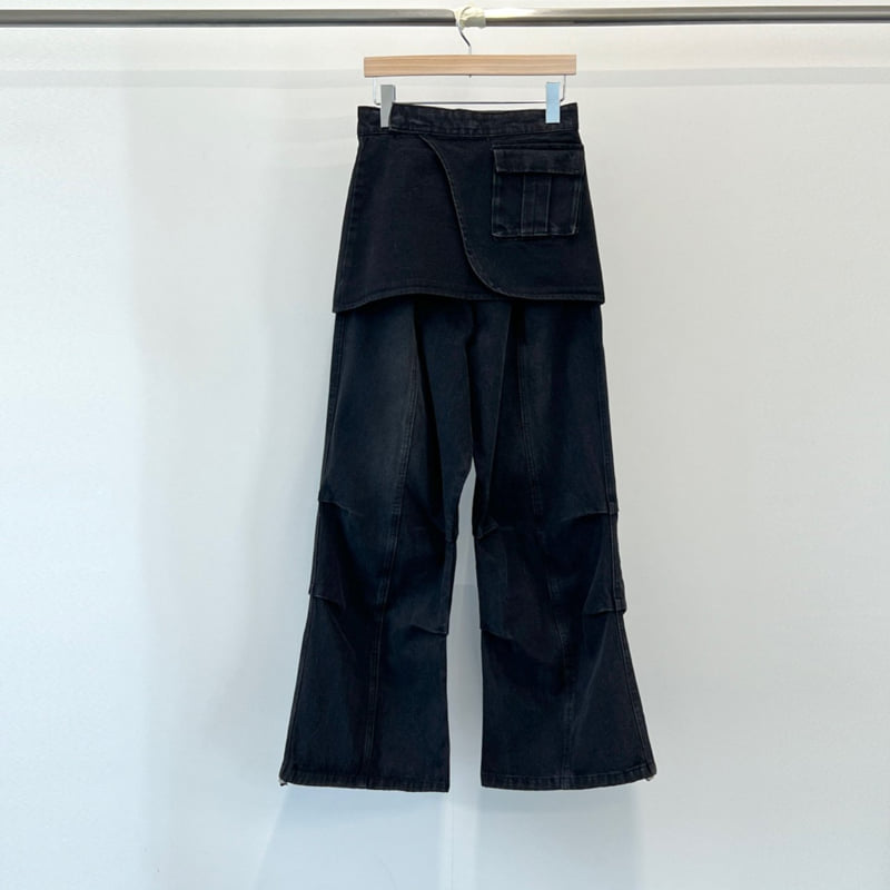 Another Avenue - Korean Women Fashion - #womensfashion - Wrap Banding Black Denim Pants