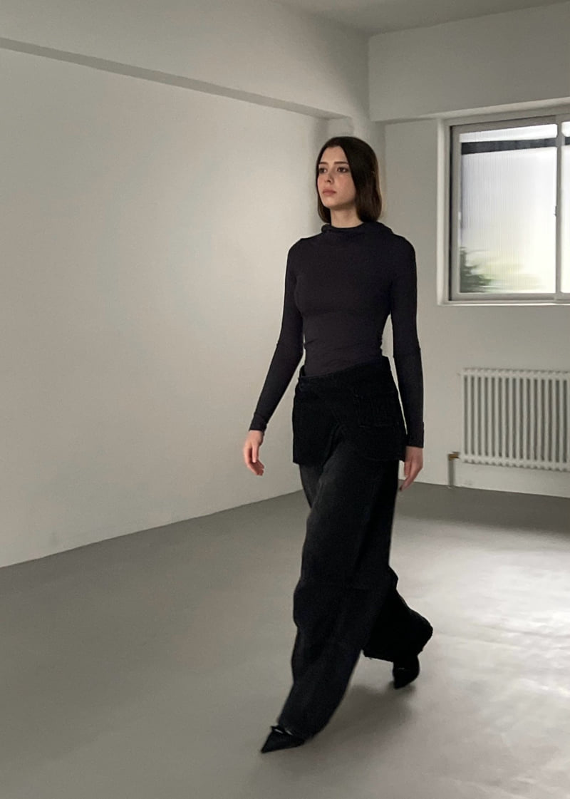Another Avenue - Korean Women Fashion - #womensfashion - Wrap Banding Black Denim Pants - 9