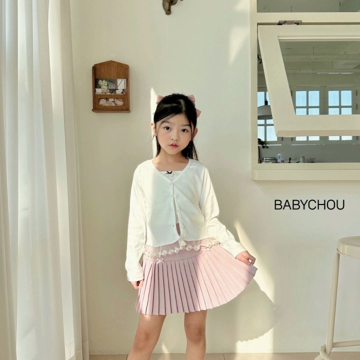 Babychou - Korean Children Fashion - #littlefashionista - Ellie Ribbon Skirt - 9