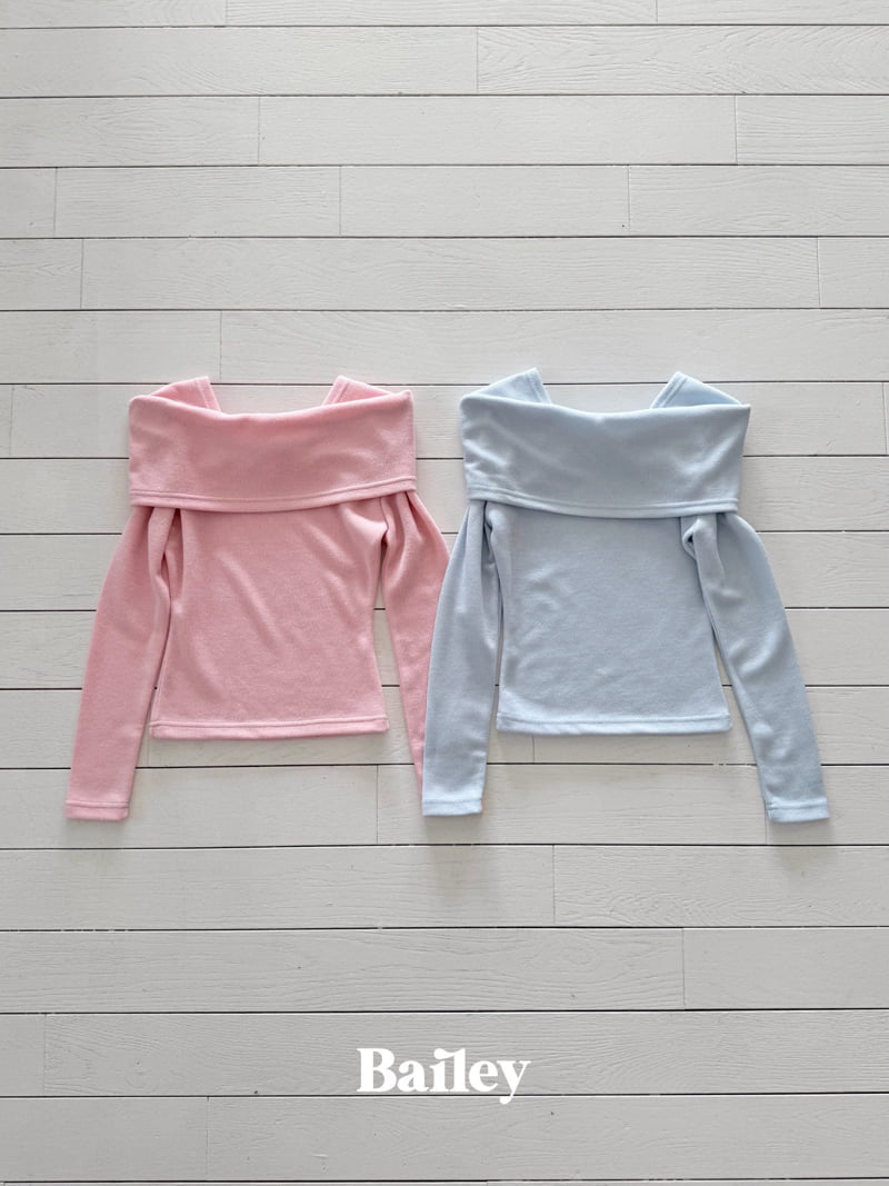 Bailey - Korean Children Fashion - #childofig - Ribbon Open Shoulder Tee - 6