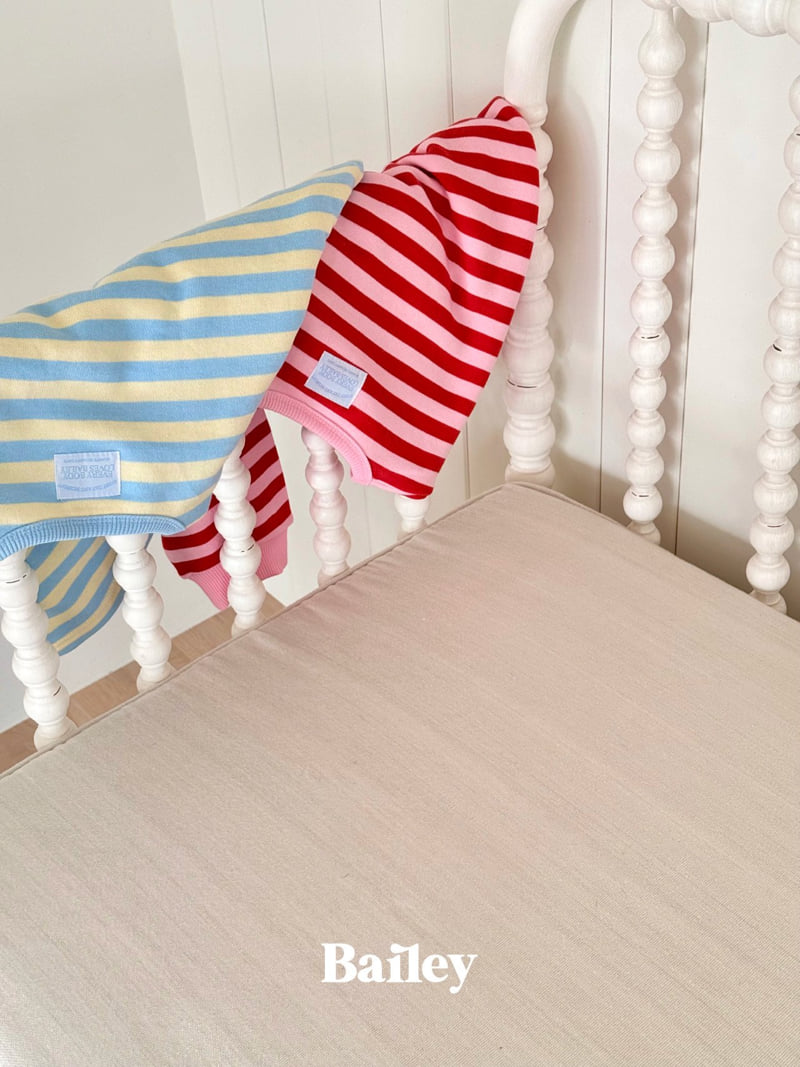 Bailey - Korean Children Fashion - #kidsshorts - Peekaboo Stripe Tee - 9