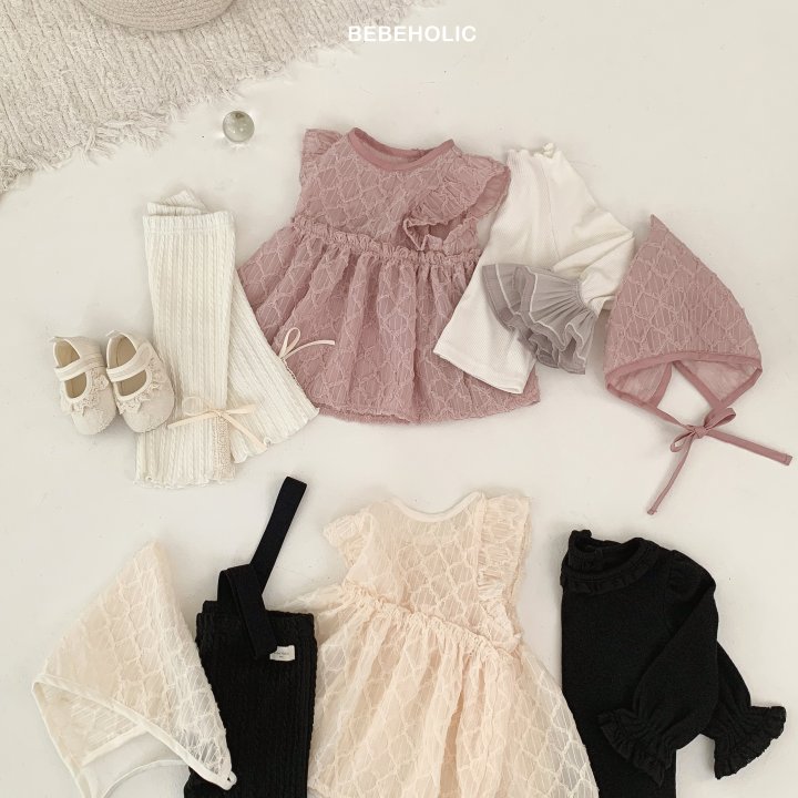 Bebe Holic - Korean Baby Fashion - #babyboutiqueclothing - Milky Bonnet Set - 3