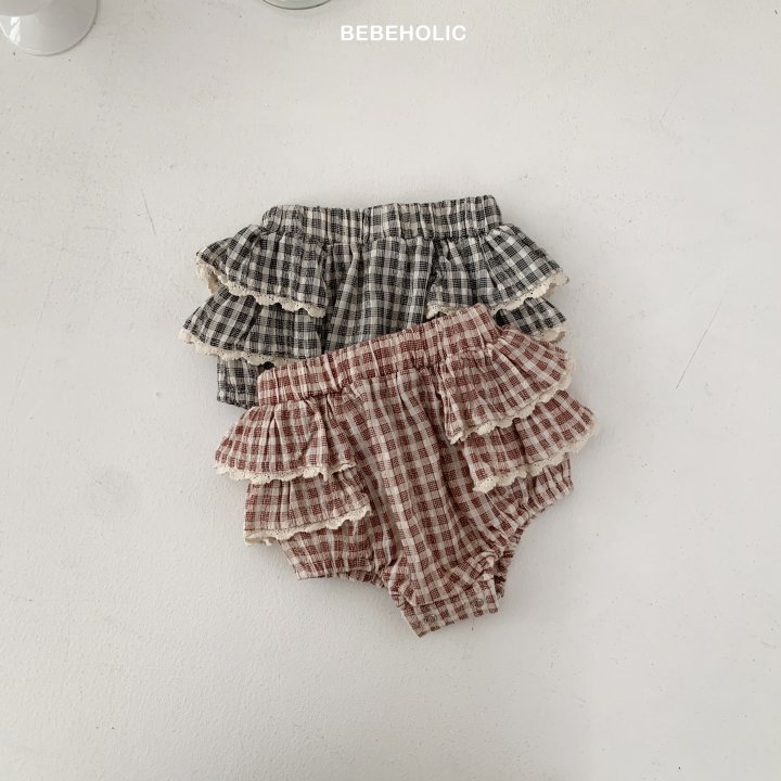 Bebe Holic - Korean Baby Fashion - #babyootd - Lumi Check Bloomers - 11