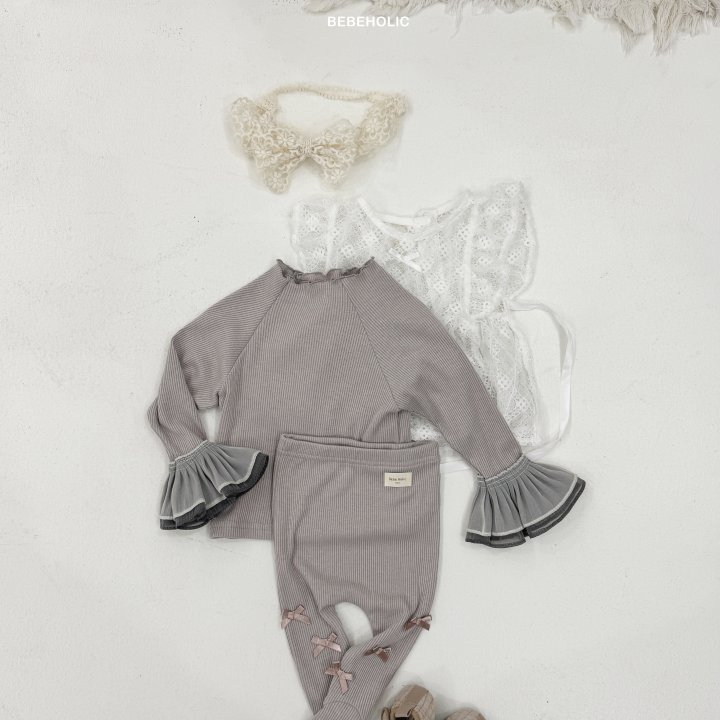 Bebe Holic - Korean Baby Fashion - #babyoutfit - Double Frill Tee - 6