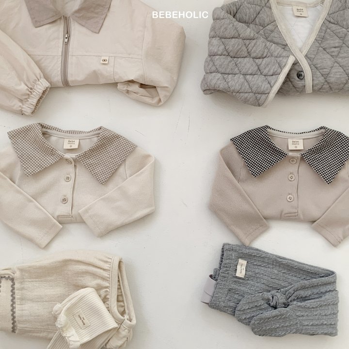 Bebe Holic - Korean Baby Fashion - #babyoutfit - Sweet Check Tee - 3
