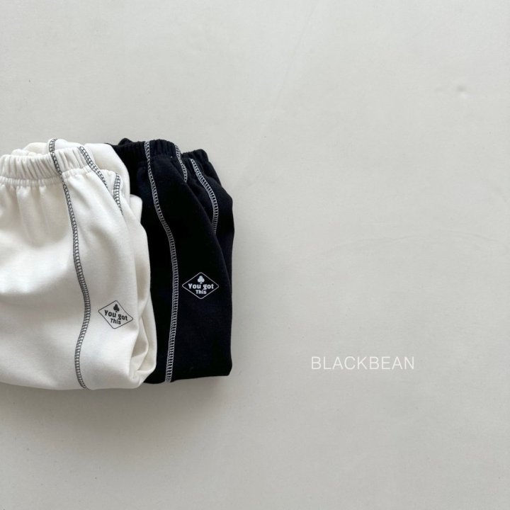 Black Bean - Korean Children Fashion - #childofig - Stitch Pants - 4