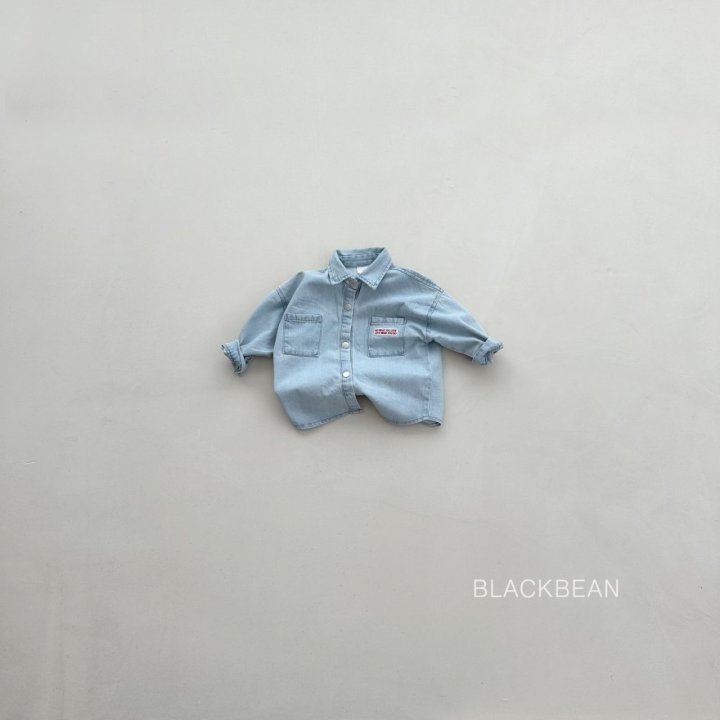 Black Bean - Korean Children Fashion - #toddlerclothing - Stone Denim Shirt - 6
