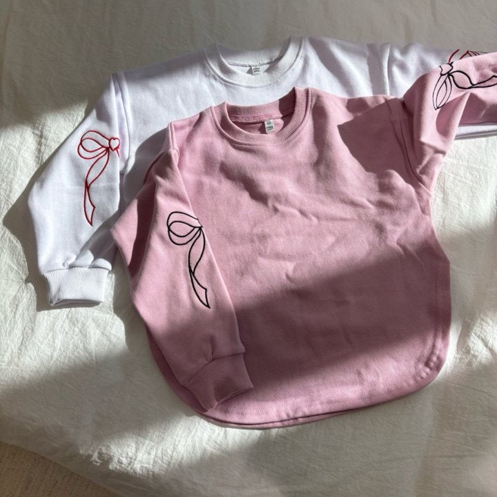 Bobo j - Korean Women Fashion - #vintagekidsstyle - Heart Ribbon Tee (with Mom) - 11