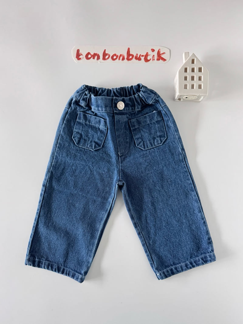 Bon Bon Butik - Korean Children Fashion - #discoveringself - Pocket Denim Pants
