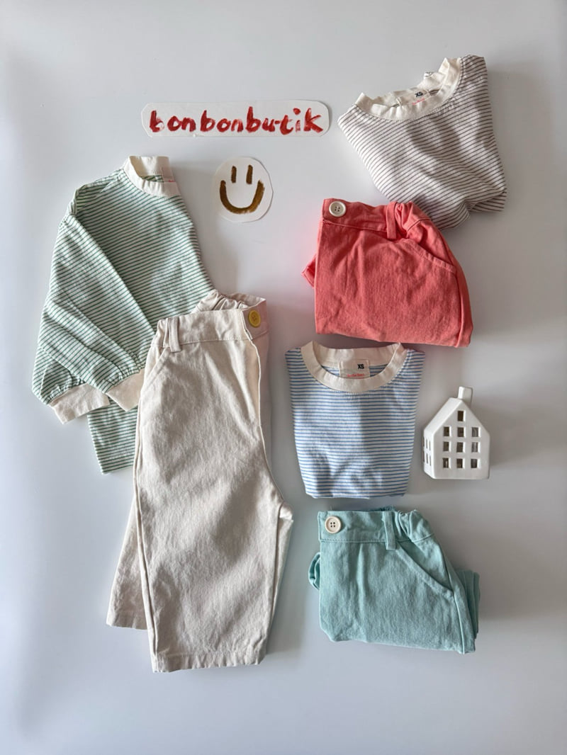 Bon Bon Butik - Korean Children Fashion - #fashionkids - Small Stripe Tee - 10