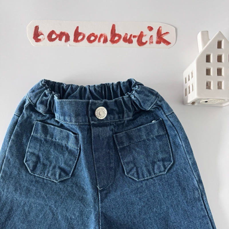 Bon Bon Butik - Korean Children Fashion - #fashionkids - Pocket Denim Pants - 2