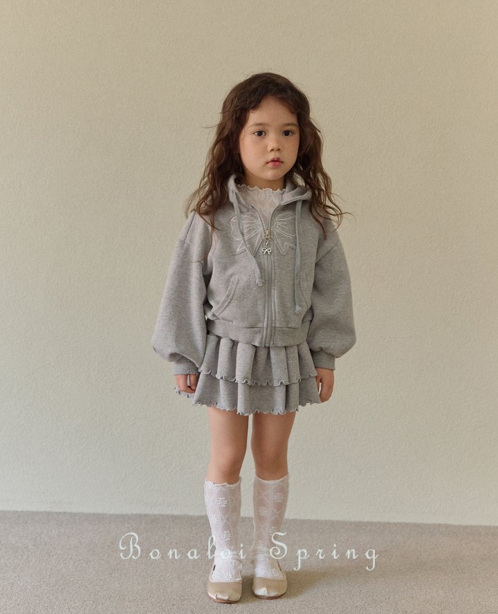 Bonaloi - Korean Children Fashion - #Kfashion4kids - Big Ribbon Hooded Jumper - 10