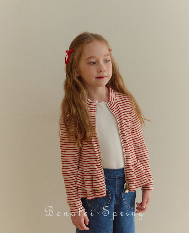 Bonaloi - Korean Children Fashion - #Kfashion4kids - Stripe Rib Jumper - 11