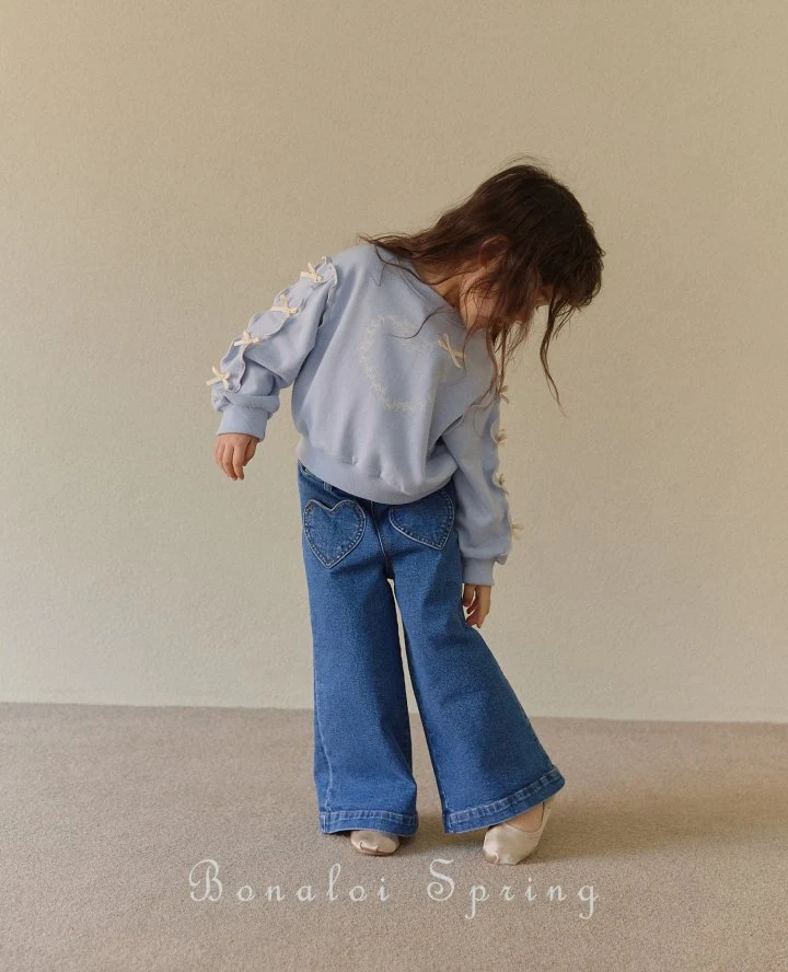 Bonaloi - Korean Children Fashion - #stylishchildhood - Soft Ribbon Sweatshirts - 4