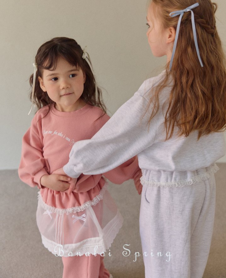 Bonaloi - Korean Children Fashion - #childofig - Volume Lace Sweatshirts - 10