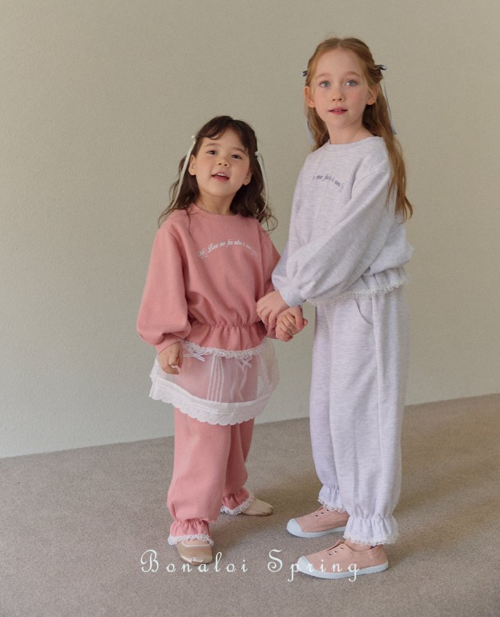 Bonaloi - Korean Children Fashion - #childofig - Volume Lace Sweatshirts - 11
