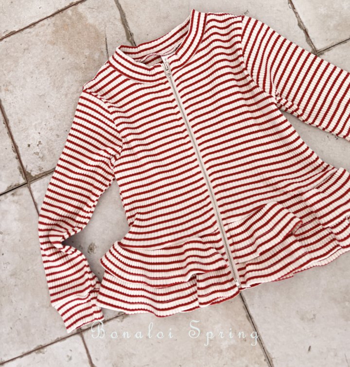 Bonaloi - Korean Children Fashion - #childofig - Stripe Rib Jumper - 4