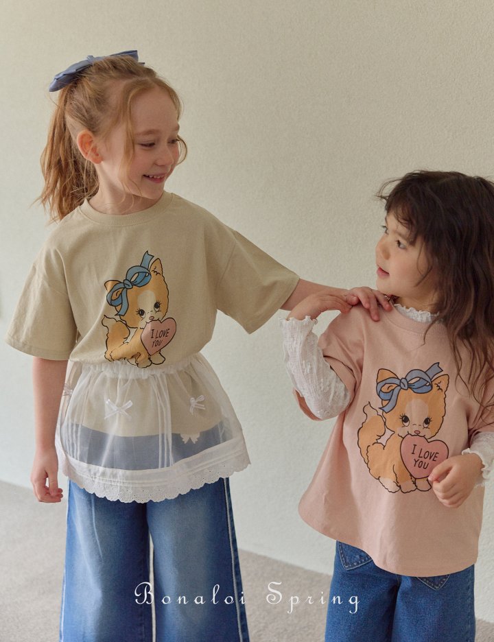 Bonaloi - Korean Children Fashion - #designkidswear - Cutie Meow Printed Tee - 9