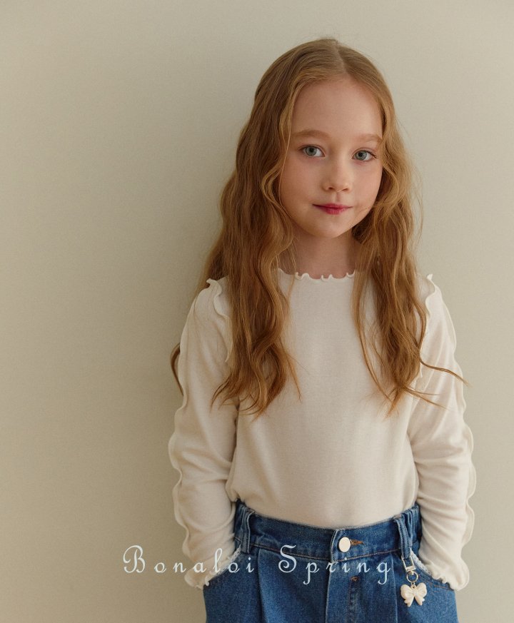 Bonaloi - Korean Children Fashion - #discoveringself - Bombom Floral Lace Interlock Tee - 3