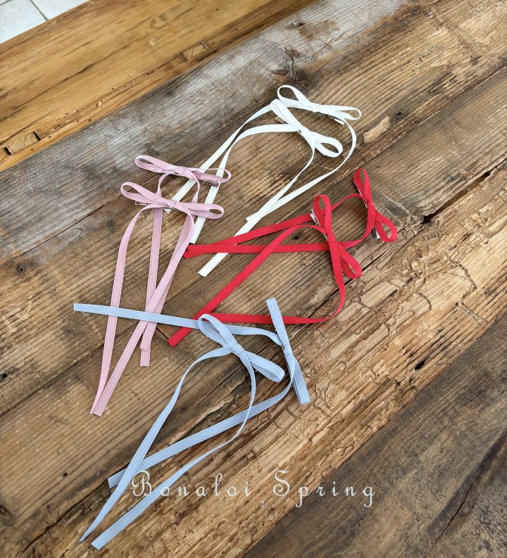 Bonaloi - Korean Children Fashion - #discoveringself - Long Cutie Ribbon Pin Set (set of 2)