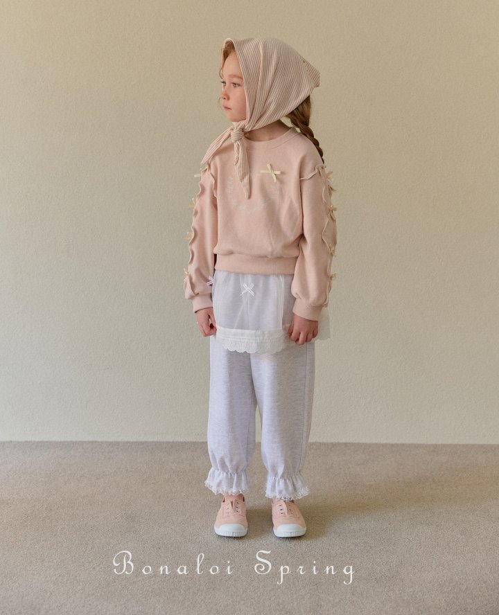 Bonaloi - Korean Children Fashion - #fashionkids - Shirring Lace Pants - 9
