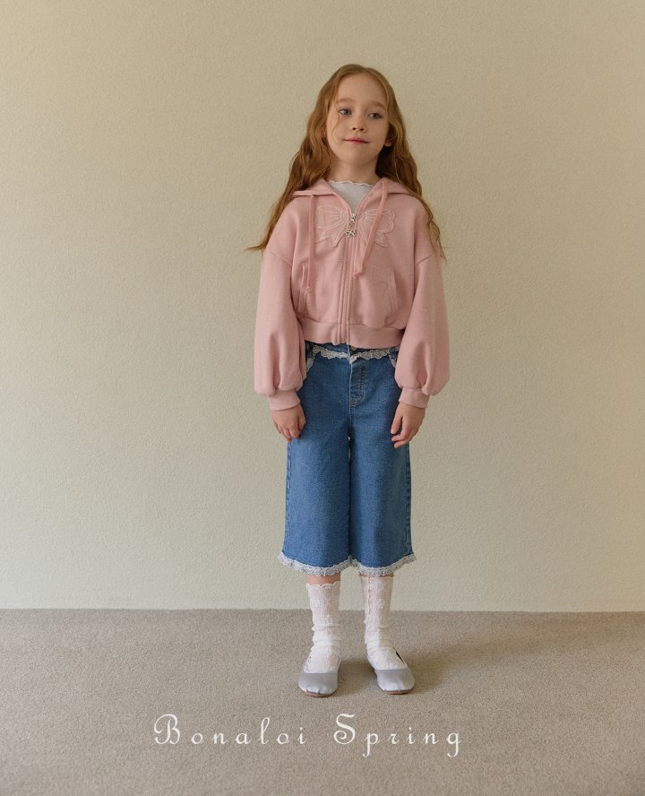 Bonaloi - Korean Children Fashion - #fashionkids - Ray Bermuda Denim Pants - 9