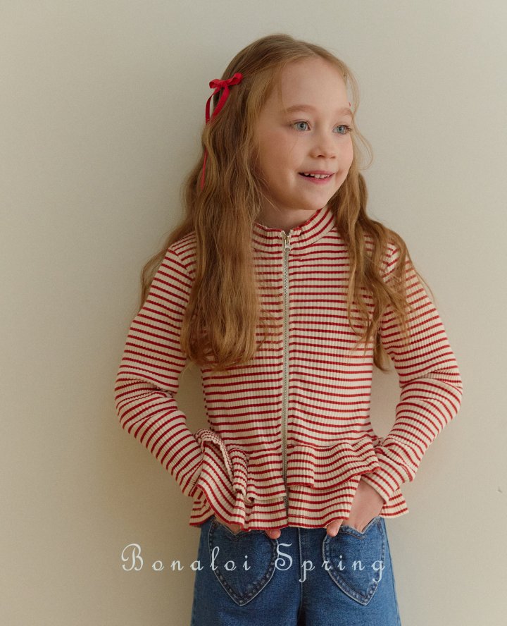 Bonaloi - Korean Children Fashion - #fashionkids - Stripe Rib Jumper - 7