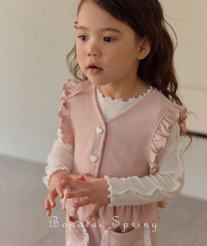 Bonaloi - Korean Children Fashion - #fashionkids - BB Frill Vest - 4