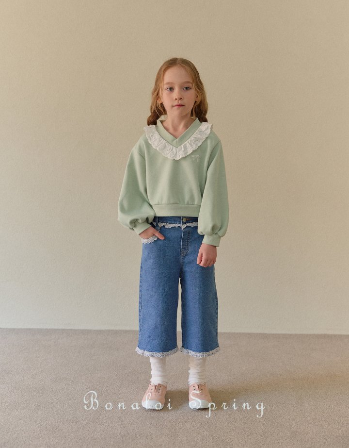 Bonaloi - Korean Children Fashion - #kidsshorts - Ray Bermuda Denim Pants - 10