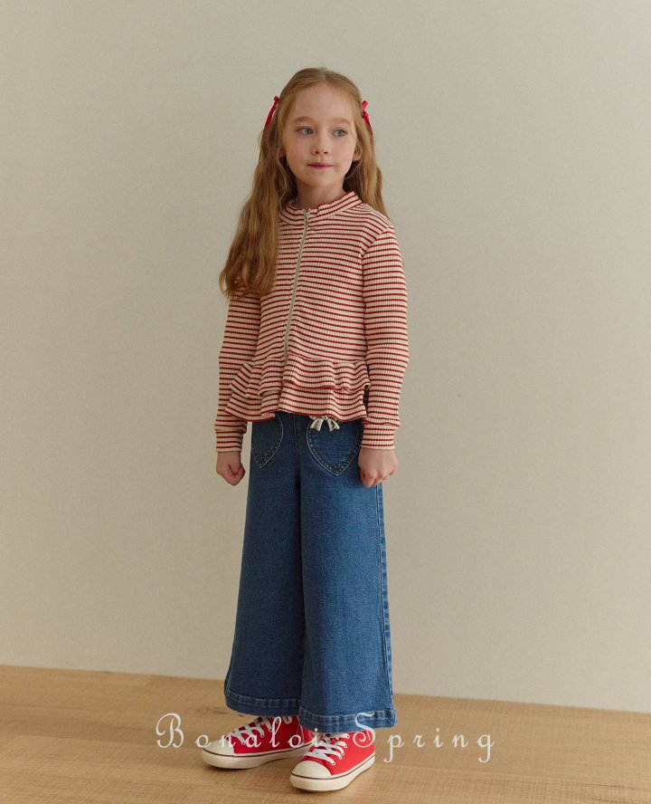 Bonaloi - Korean Children Fashion - #kidsshorts - Stripe Rib Jumper - 8