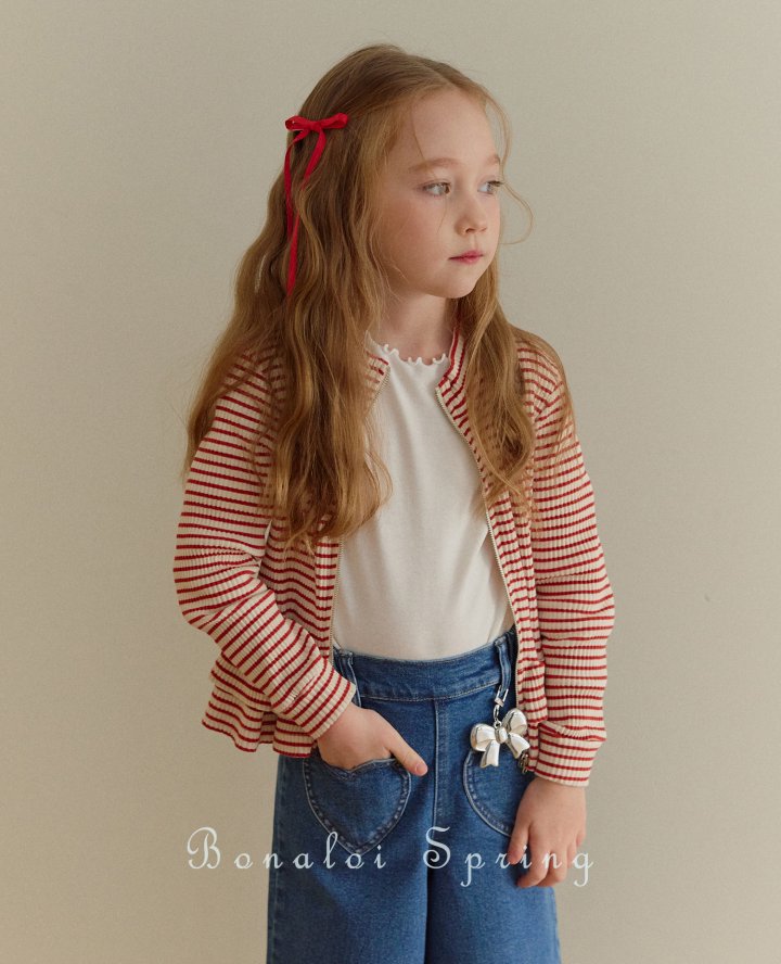 Bonaloi - Korean Children Fashion - #kidsstore - Ribbon Ivory Key Ring - 5