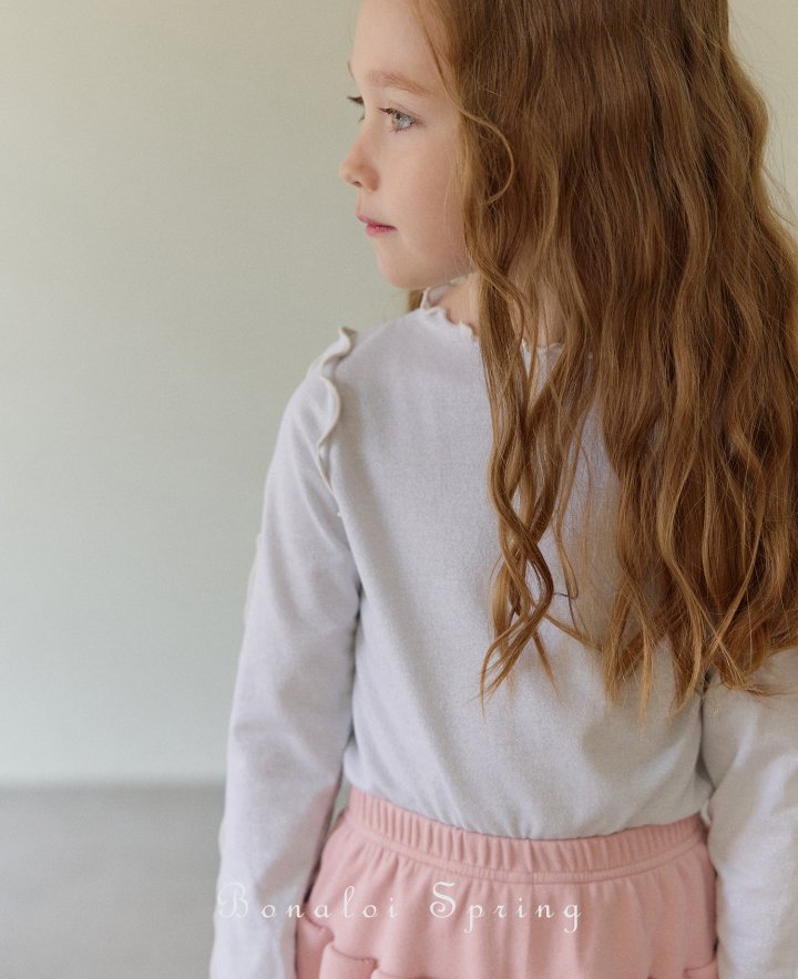 Bonaloi - Korean Children Fashion - #kidzfashiontrend - Bombom Floral Lace Interlock Tee - 7
