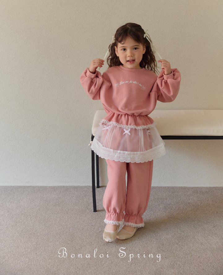 Bonaloi - Korean Children Fashion - #kidsstore - Volume Lace Sweatshirts - 4