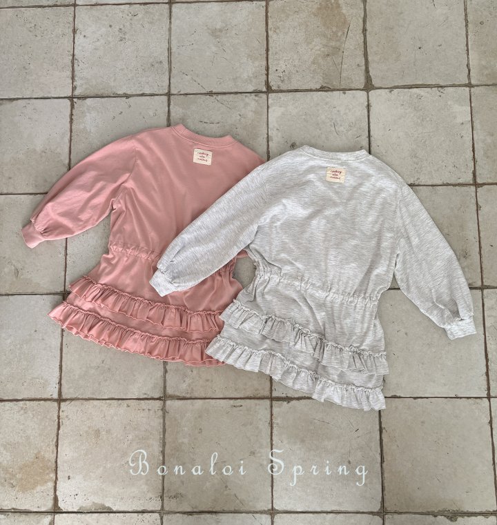 Bonaloi - Korean Children Fashion - #kidzfashiontrend - Cancan Frill One-piece