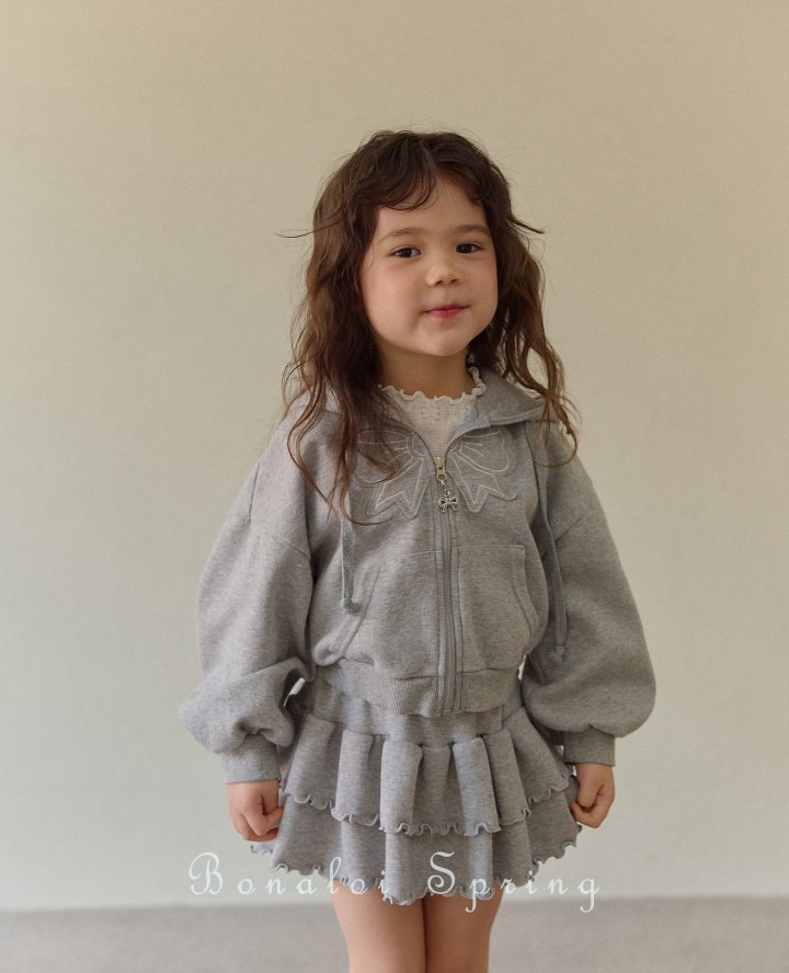 Bonaloi - Korean Children Fashion - #littlefashionista - Big Ribbon Hooded Jumper - 11