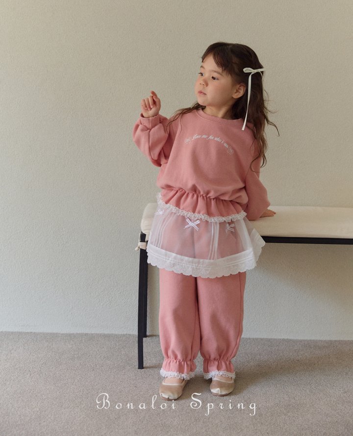 Bonaloi - Korean Children Fashion - #littlefashionista - Volume Lace Sweatshirts - 6
