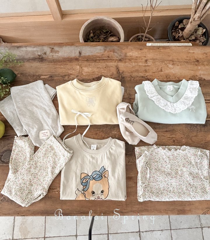 Bonaloi - Korean Children Fashion - #magicofchildhood - Cutie Meow Printed Tee