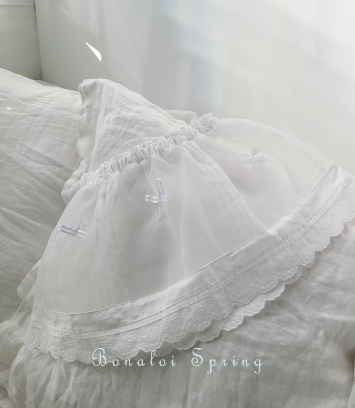 Bonaloi - Korean Children Fashion - #minifashionista - Organdy Pin-tuck Skirt - 3