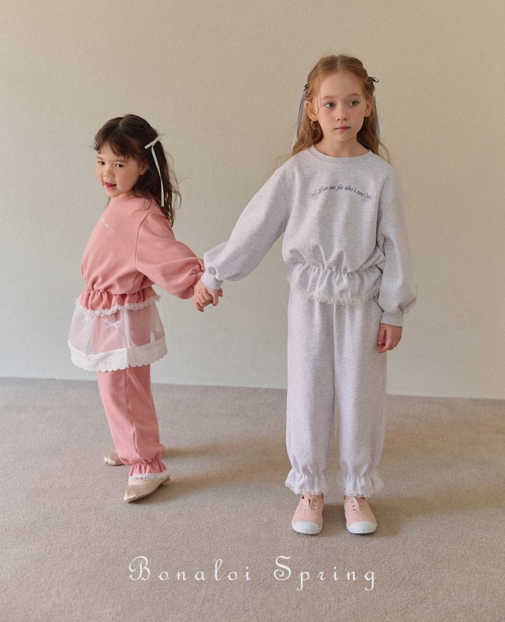 Bonaloi - Korean Children Fashion - #minifashionista - Volume Lace Sweatshirts - 8