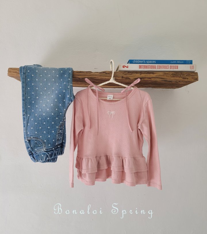 Bonaloi - Korean Children Fashion - #minifashionista - Lovely Fril Tee