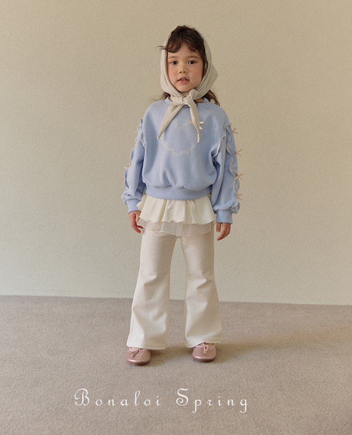 Bonaloi - Korean Children Fashion - #prettylittlegirls - Ethan Organdy Bootcut Pants - 5