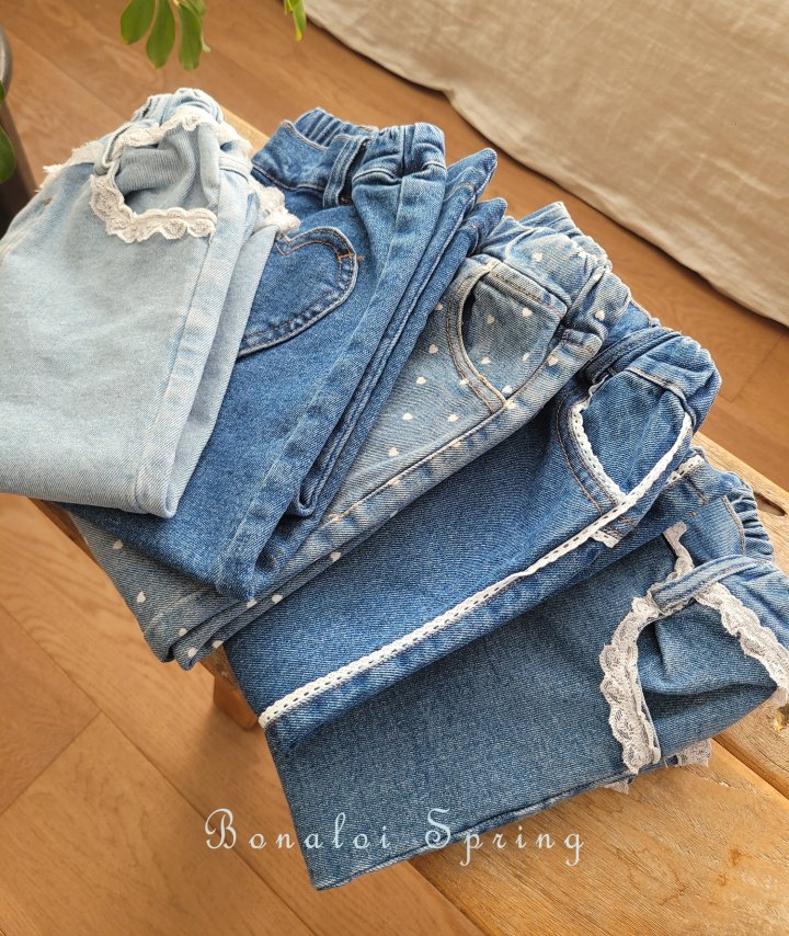 Bonaloi - Korean Children Fashion - #prettylittlegirls - Ray Bermuda Denim Pants - 3