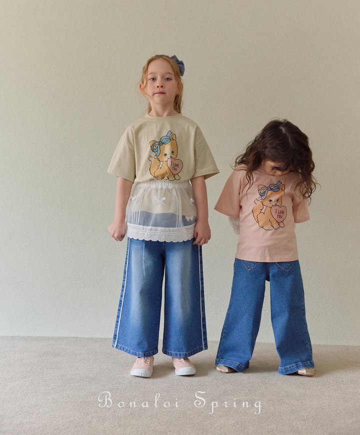 Bonaloi - Korean Children Fashion - #stylishchildhood - Cutie Meow Printed Tee - 6