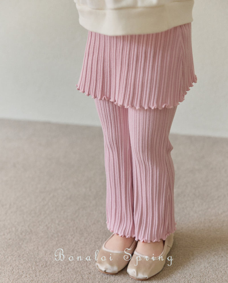 Bonaloi - Korean Children Fashion - #todddlerfashion - Salt Skirt Bootcut Pants - 10
