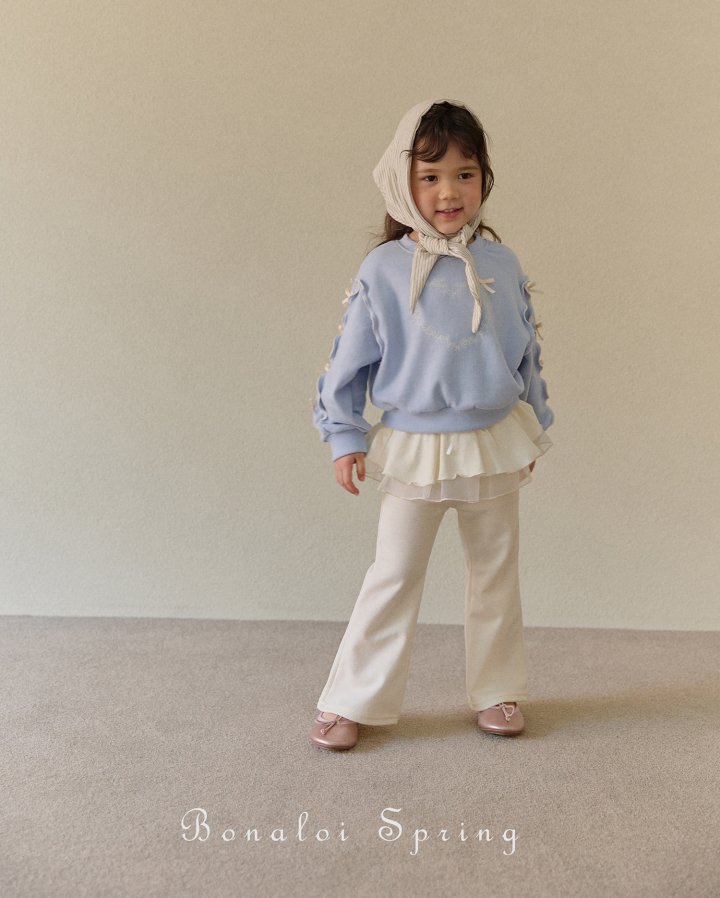 Bonaloi - Korean Children Fashion - #toddlerclothing - Ethan Organdy Bootcut Pants - 7